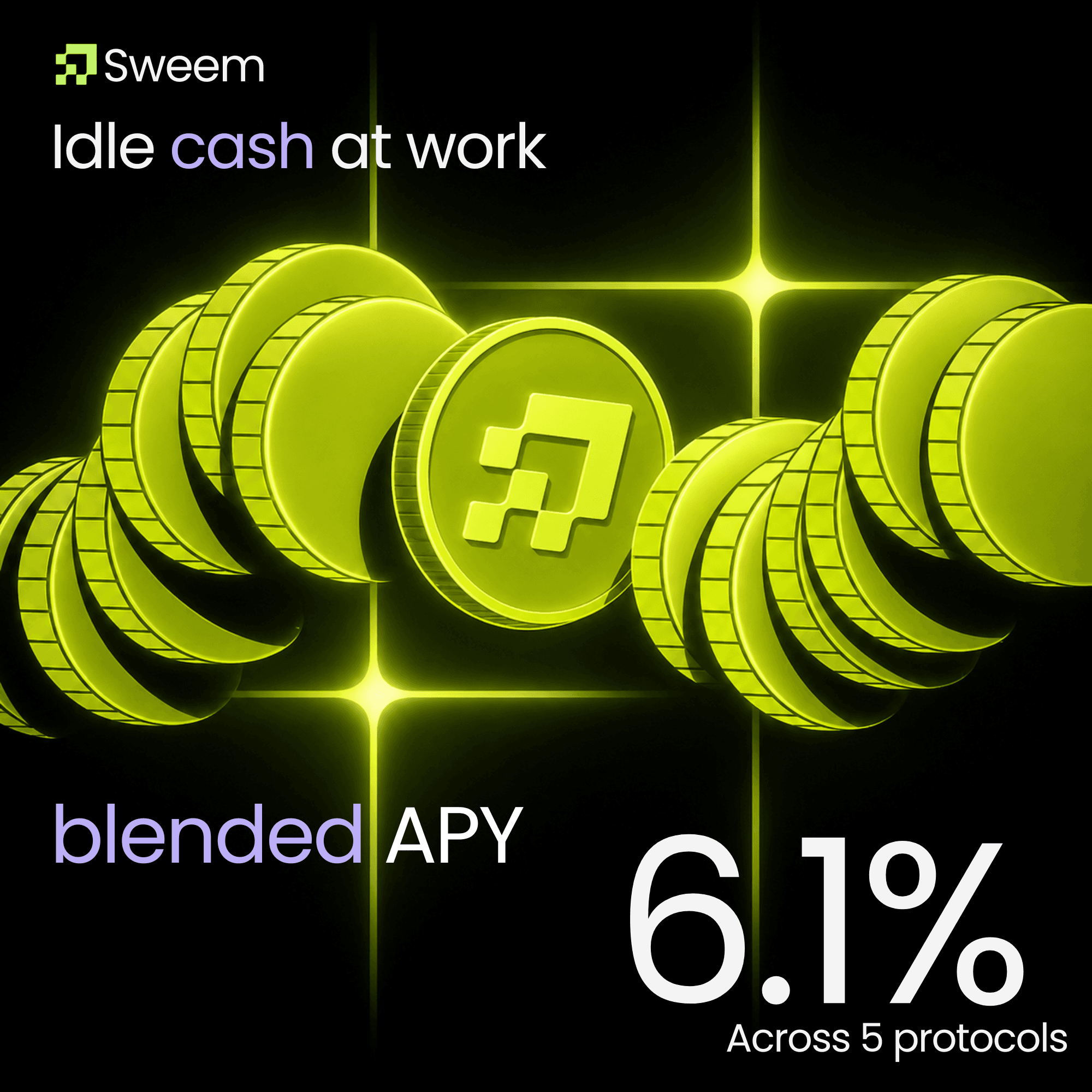 Idle cash earning yield across Sui lending protocols